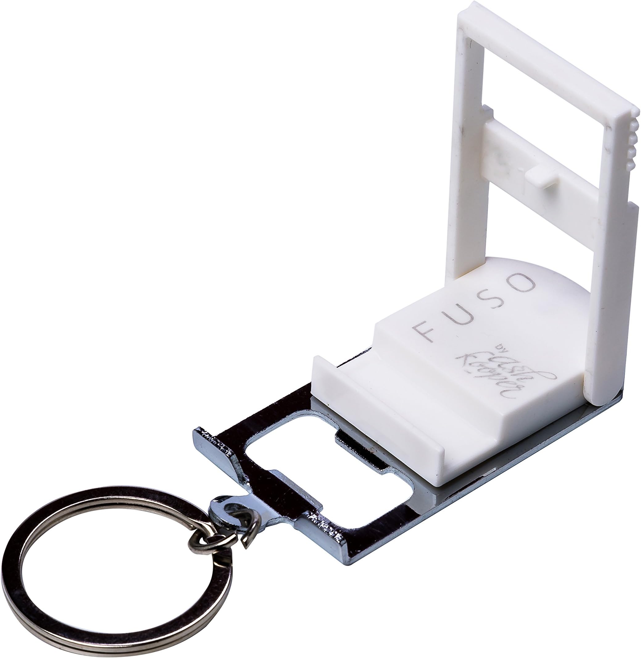 FUSO MULTI FUNCTION KEYCHAIN WITH SMARTPHONE STAND โ WHITE COLOR