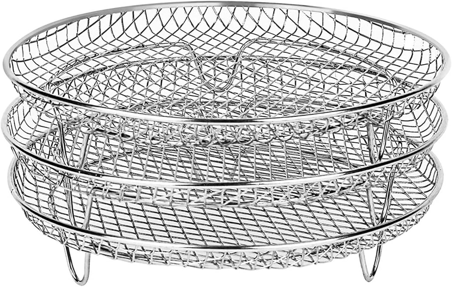 Angoily Runder Backkorb Für Heißluftfritteuse – 15 Cm Antihaftbeschichtete Frittier- & Grillpfanne