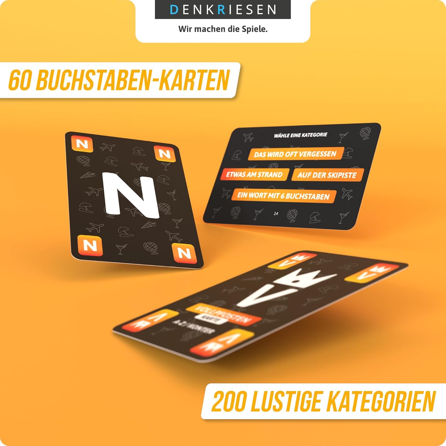 DENKRIESEN Stadt Land Vollpfosten® The Card Game - Holiday Edition | from 8 Years | 3-6 Players | Family Game