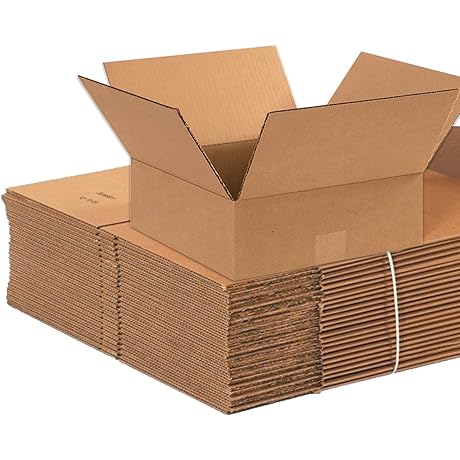 AVIDITI Large Corrugated Boxes - 12x12x4 Premium Shipping Box