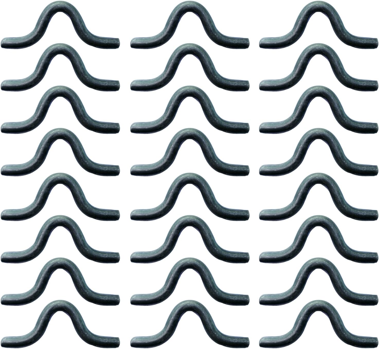 24 Pack 3-3/4" x 1-1/2" Weld On Trailers Safety Chain Clip, Steel Weldable Chain Connection Loops for Trailer Truck Hitch, 3/8" Bar, 1⅛" Inner Height
