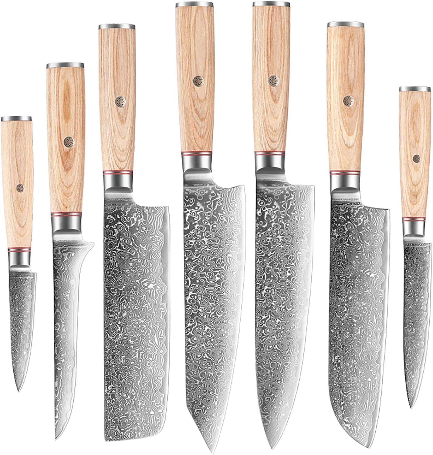 Set de Cuchillos de 7 Piezas, Mango de Madera
