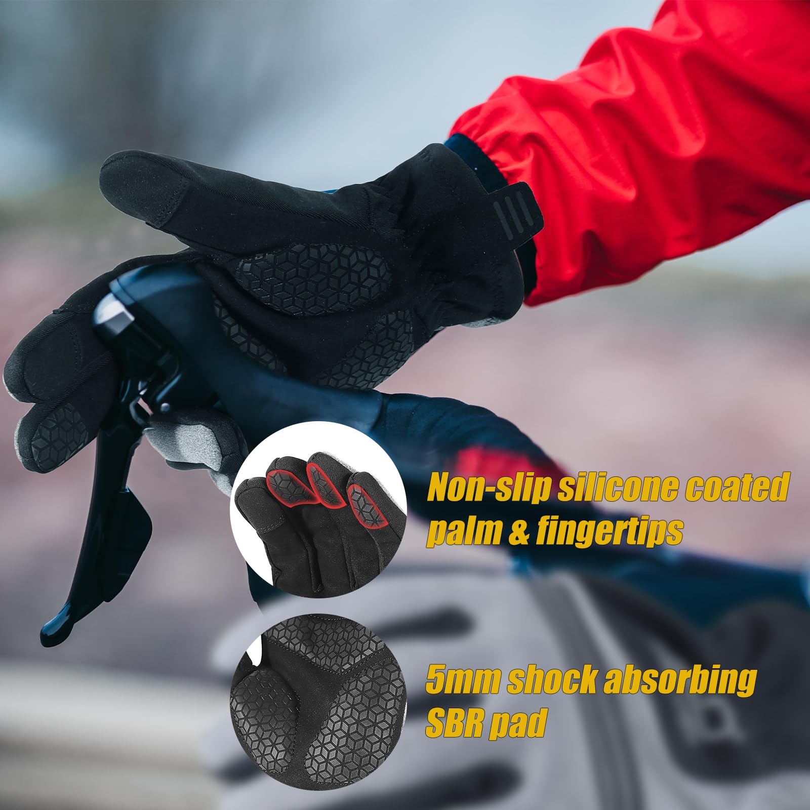 Gants Isothermes Imperméables Écran Tactile HANDLANDY – Gants Ski Froid -37°C Thinsulate 3M – Rose Femme Taille S