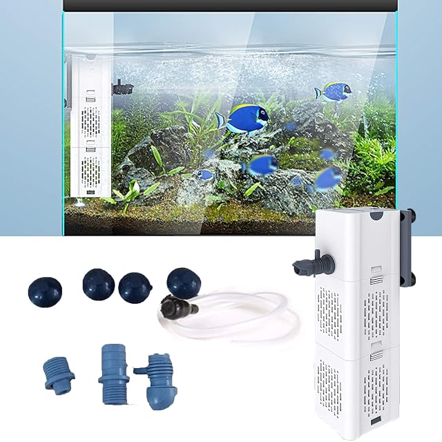 Foto 5 de 6 de Filtro interior ultrasilencioso para acuario 4 en 1, filtro multifuncional de acuario, 500