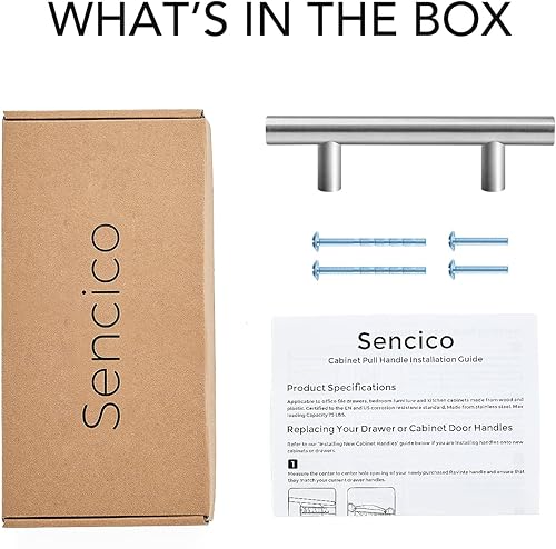 Miniatura 9 de Paquete de 30 manijas de gabinete de 5 pulgadas, tiradores de cajón de níquel cepillado de 3 pulgadas, tiradores de cajón de cocina CC de acero