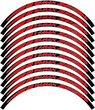Rim Wheel Decal Stickers for Ya&maha for N-MAX for NMAX125 155 2016-2019 Reflective Motorcycle Wheel Stickers Scooter Rim Strips Decals Decals & StickersRed