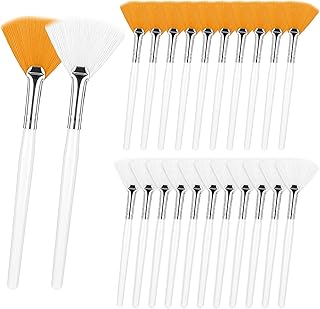 20Pieces Facial Fan Brushes Esthetician,Soft ...