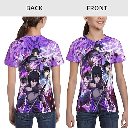 Miniatura 4 de Camisetas para niños, camiseta de anime con estampado 3D de manga corta con dibujos animados para niños y niñas