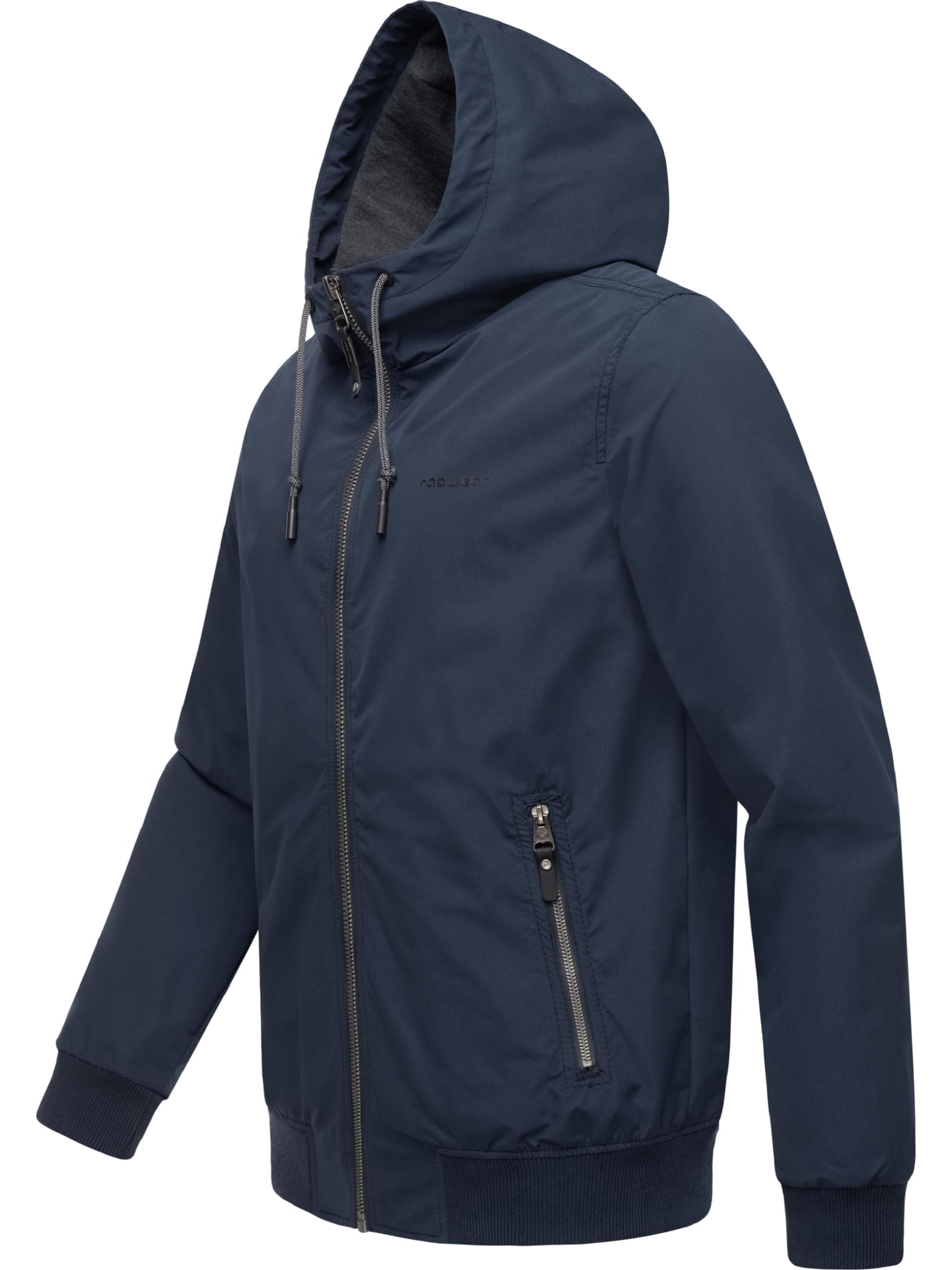 Ragwear Chaqueta de entretiempo ligera para hombre, corta, impermeable, con capucha, Perci YOUMODO S-4XL