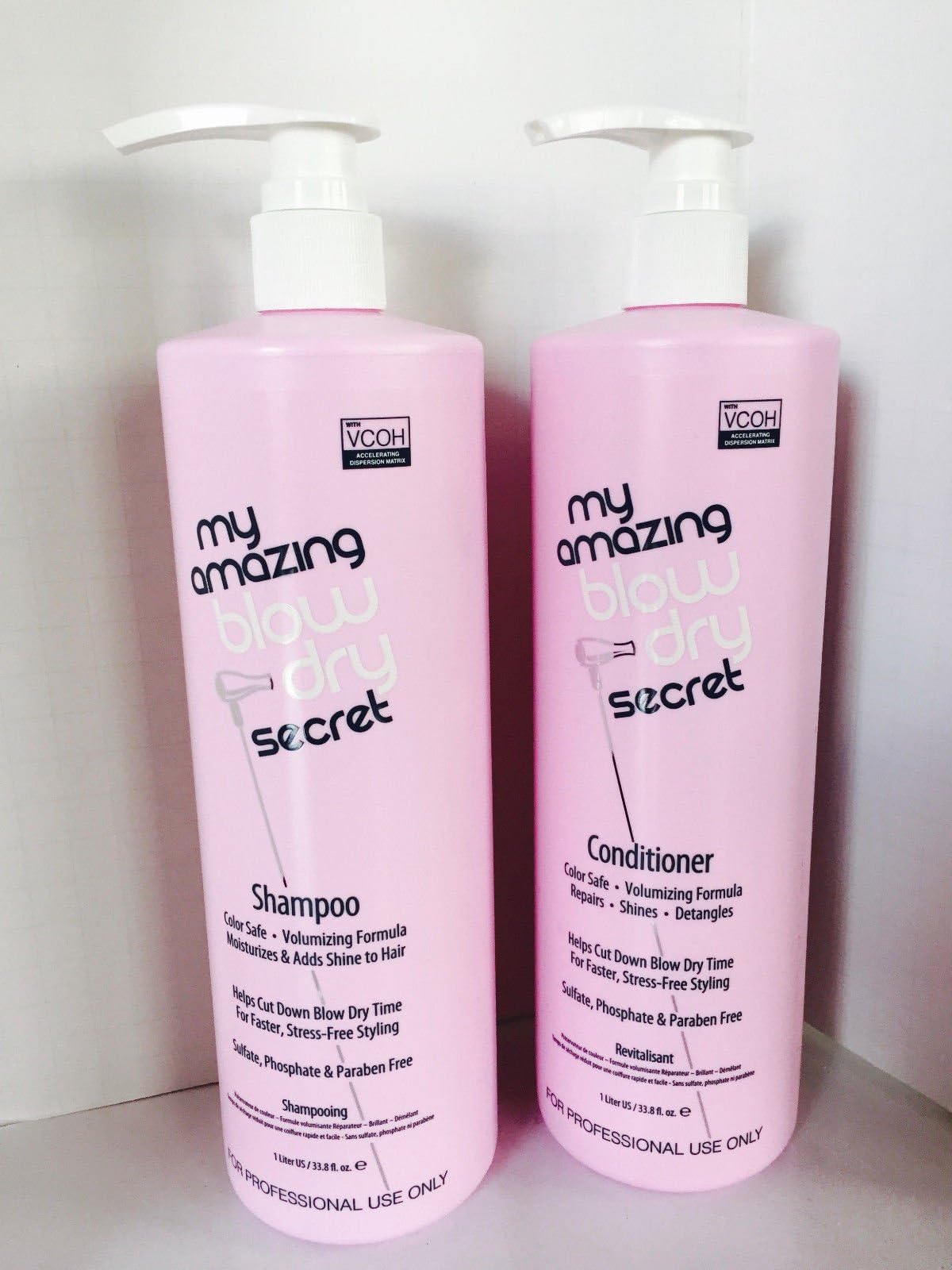 MY AMAZING BLOW DRY SECRET SHAMPOO & CONDITIONER SET - 33.8oz LITER DUO