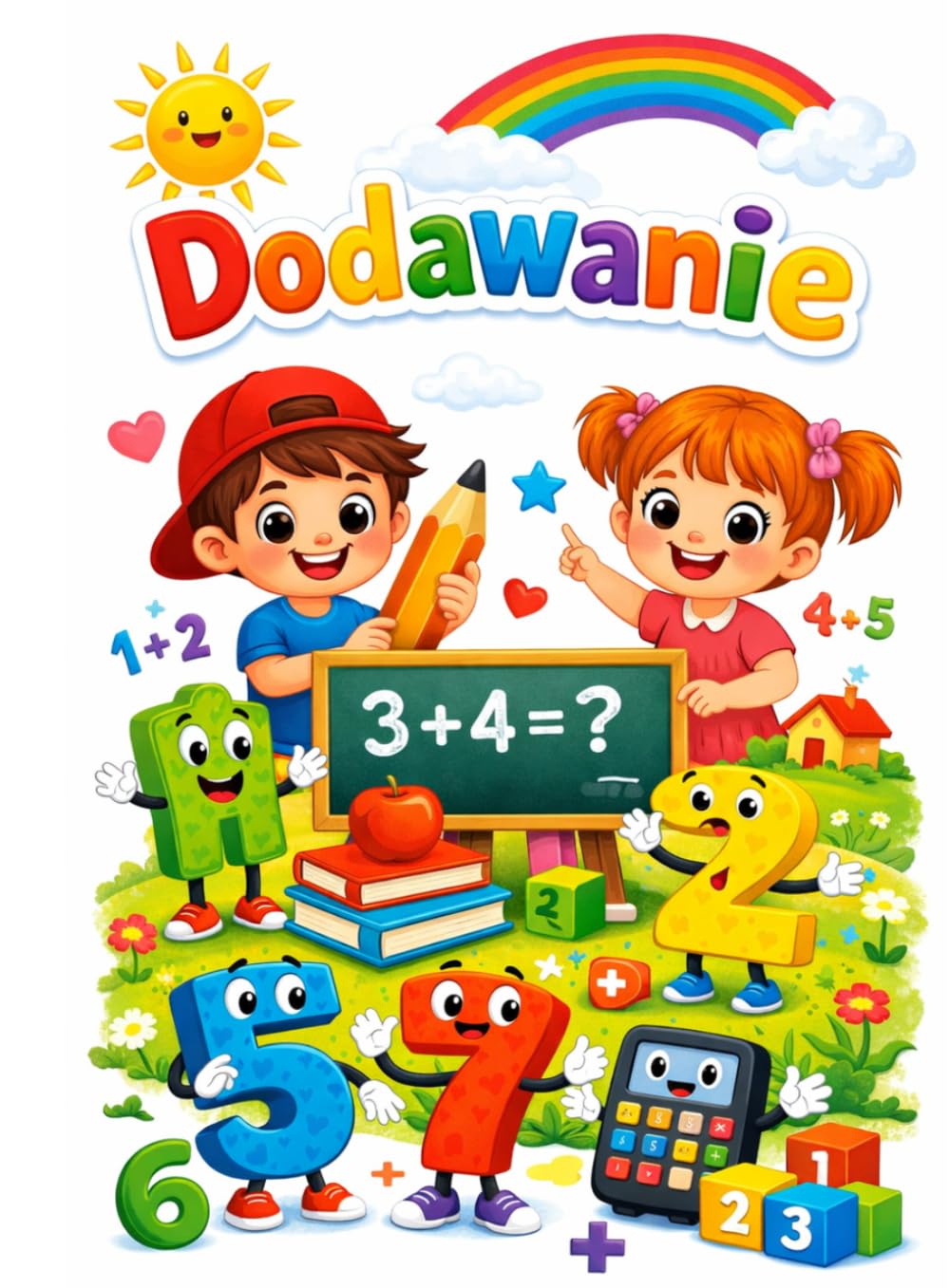 Dodawanie: Kolorowanka nauka przez zabawę
