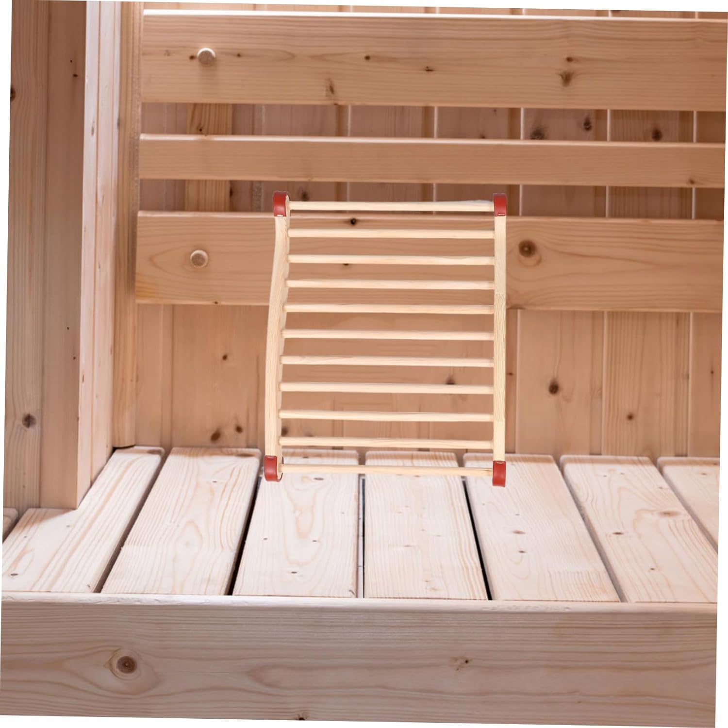 Toyvian 1 Set Wooden Sauna Backrest with Slip Resistant Design for Ergonomic Support for Home Hotel and Gym Use Comfortable and Safe Sauna Chair Accessory