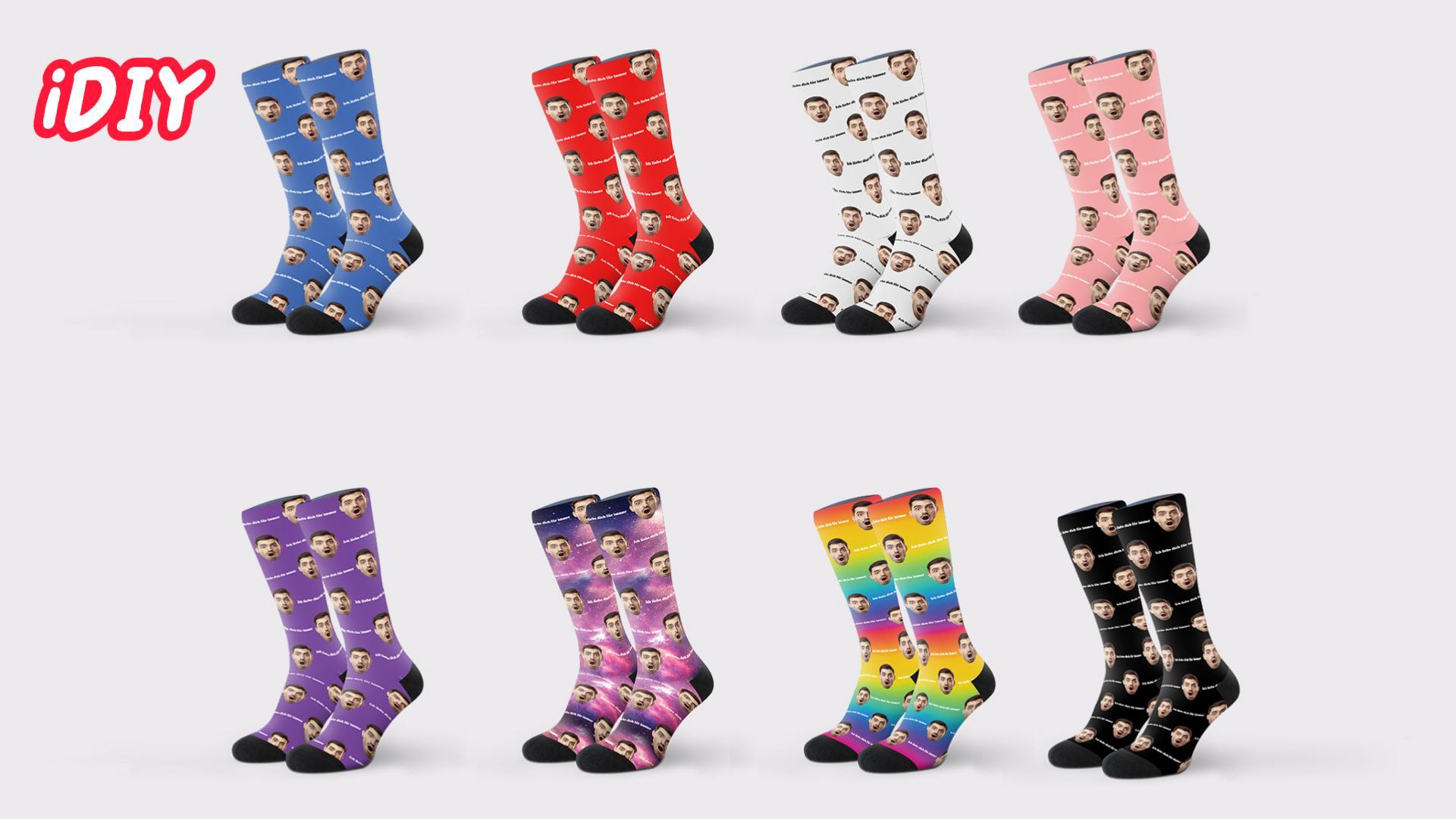 LucBuy Calzini Personalizzati Con Foto Del Viso – Calze Basse Unisex In Poliestere E Spandex, 32 Cm, Regalo Divertente Per Compleanni E Natale - 3