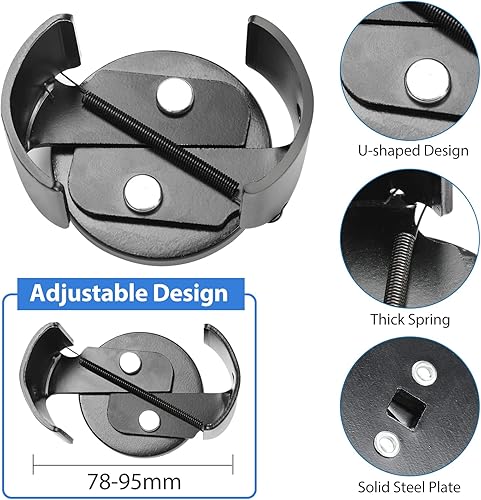 Miniatura 4 de BETOOLL Juego de 12 llaves de filtro de aceite, juego de llaves de filtro de aceite, kit de herramientas de extracción de filtro de aceite ajustable