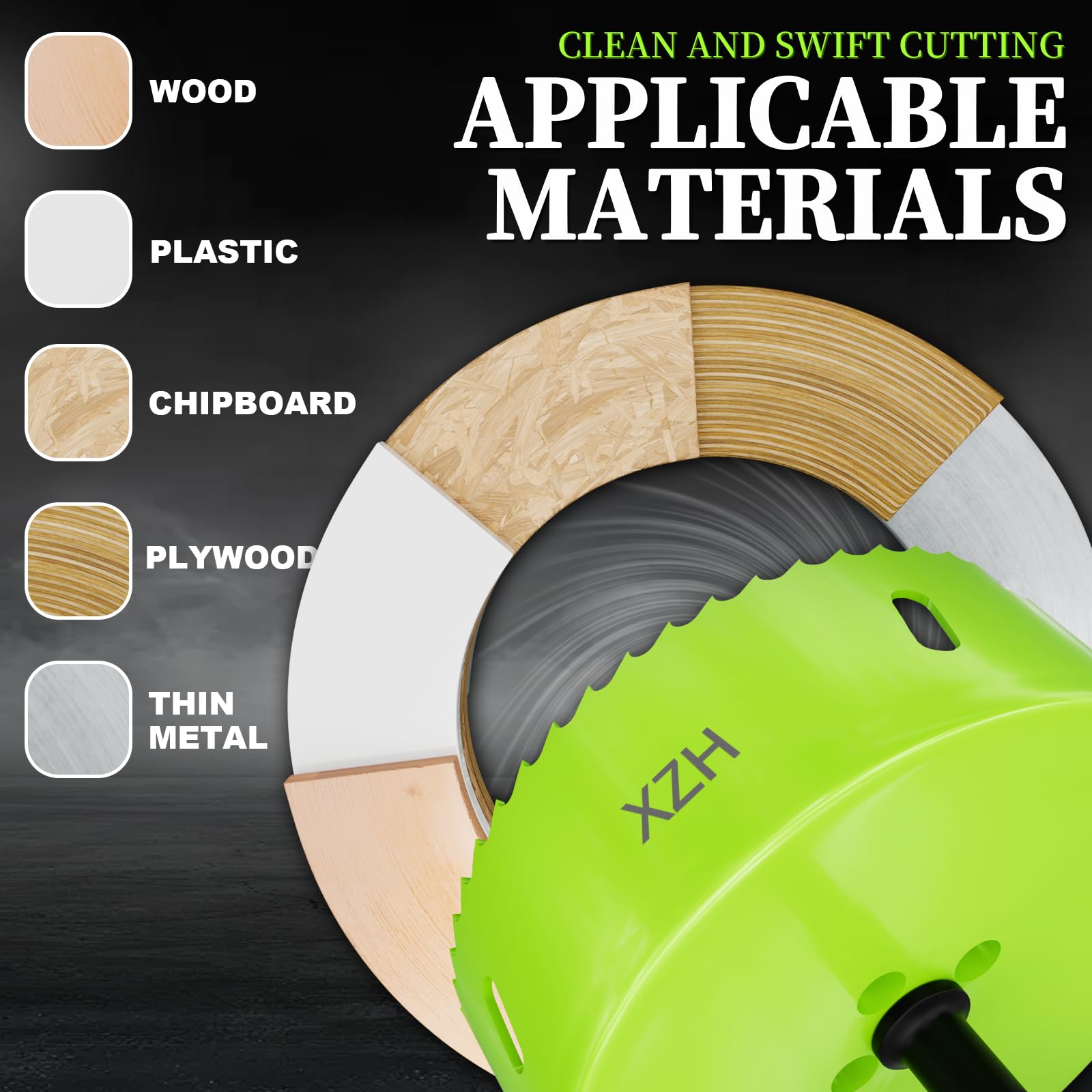 XZH 75mm Bi-Metal Hole Saw Kit with Arbor & Pilot Bit, Effortless Smooth Cutting for Wood Plastic, Drywall & Thin Metal - Image 4