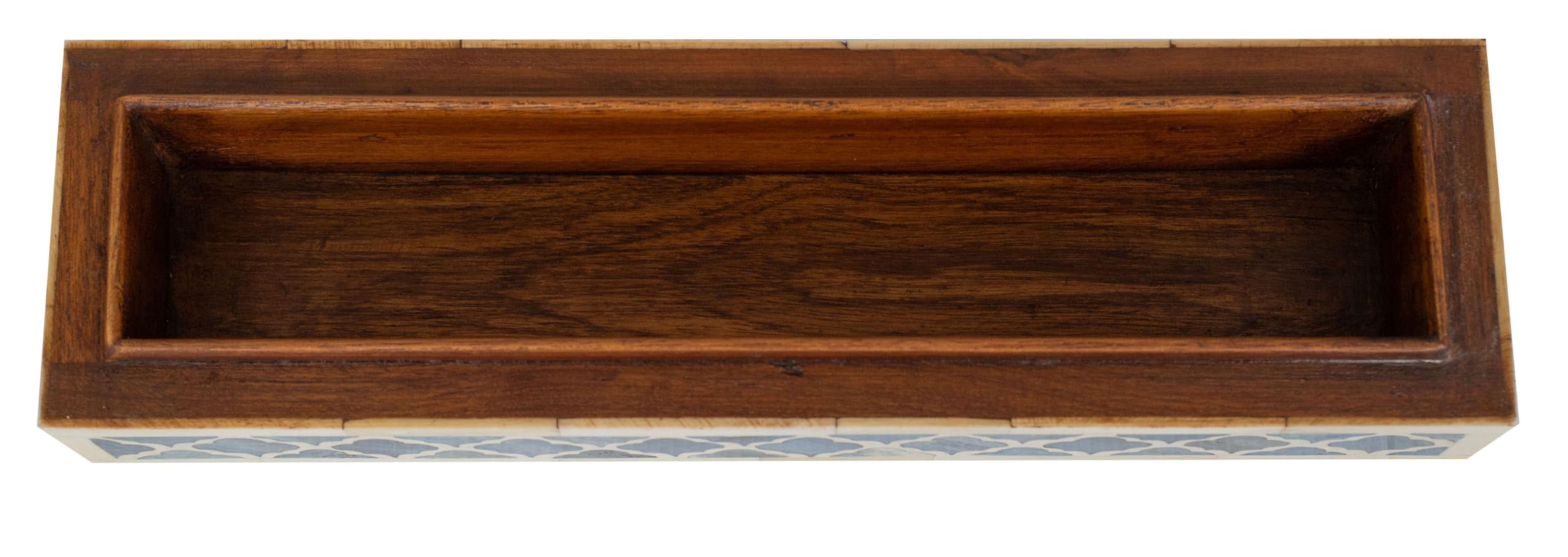 Biscottini Caja de madera y hueso 30 x 8 x 7 cm – Caja de recuerdos – Caja de madera decorada – Caja para objetos de madera