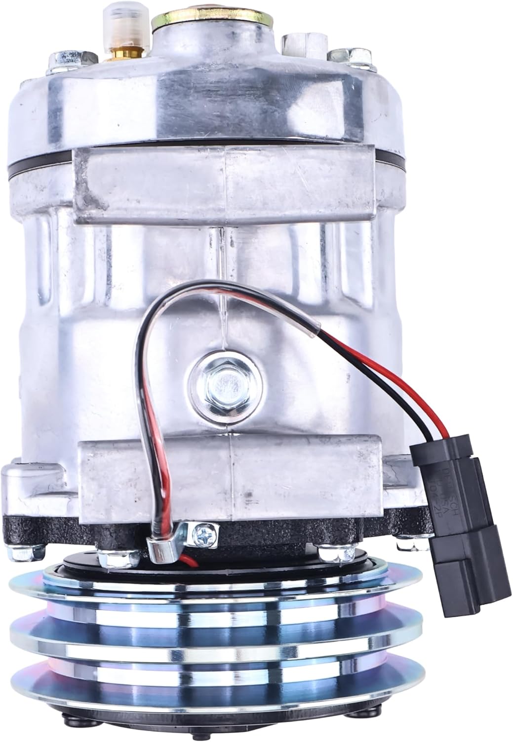 FridayParts Sanden SD7H13 A/C Compressor 415-2557 Compatible for Caterpillar CAT Engine C2.6 C3.3B Excavator 307 307E 307E2 308E 308E2 Replacement