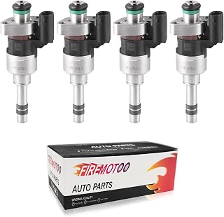 FIREMOTOO 6-Hole Fuel Injectors Set of 4 for Chevy Cruze 2016-2019, Equinox 2018-2019, Malibu 2016-2019, GMC Terrain, Buick Encore - Replaces FJ1293 55577403