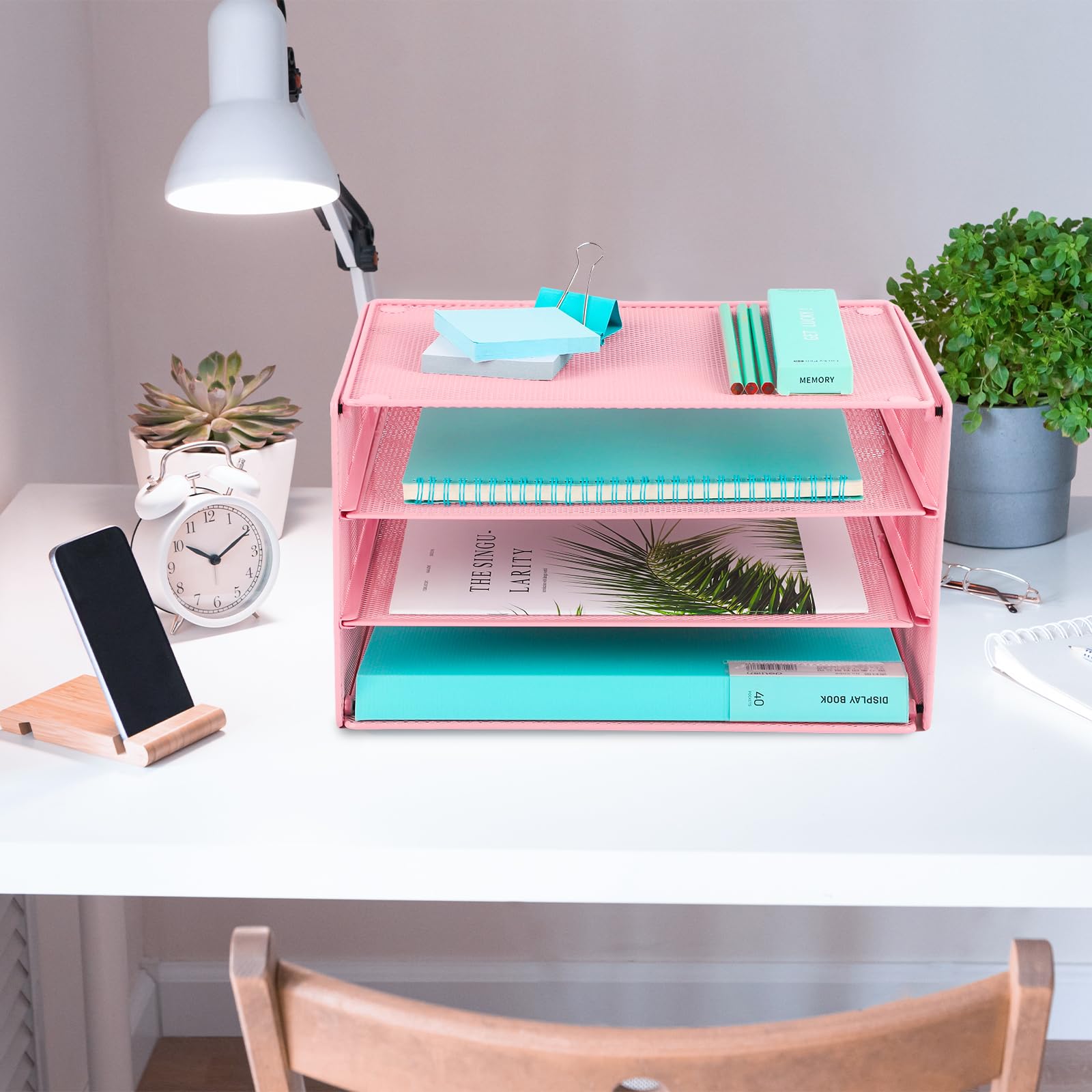 Snapklik.com : Paper Organizer Tray, 3 Tier Mesh Desk File Organizer ...