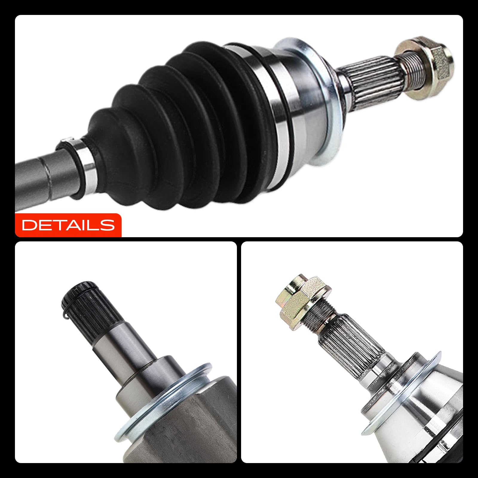 Frankberg Eje motriz Eje de transmisión Caja de cambios manual sin ABS Ring Eje delantero Izquierda Compatible con Min.i R50 R53 C.o.o.p.e.r One 2001-2006 Replace# 31607518237