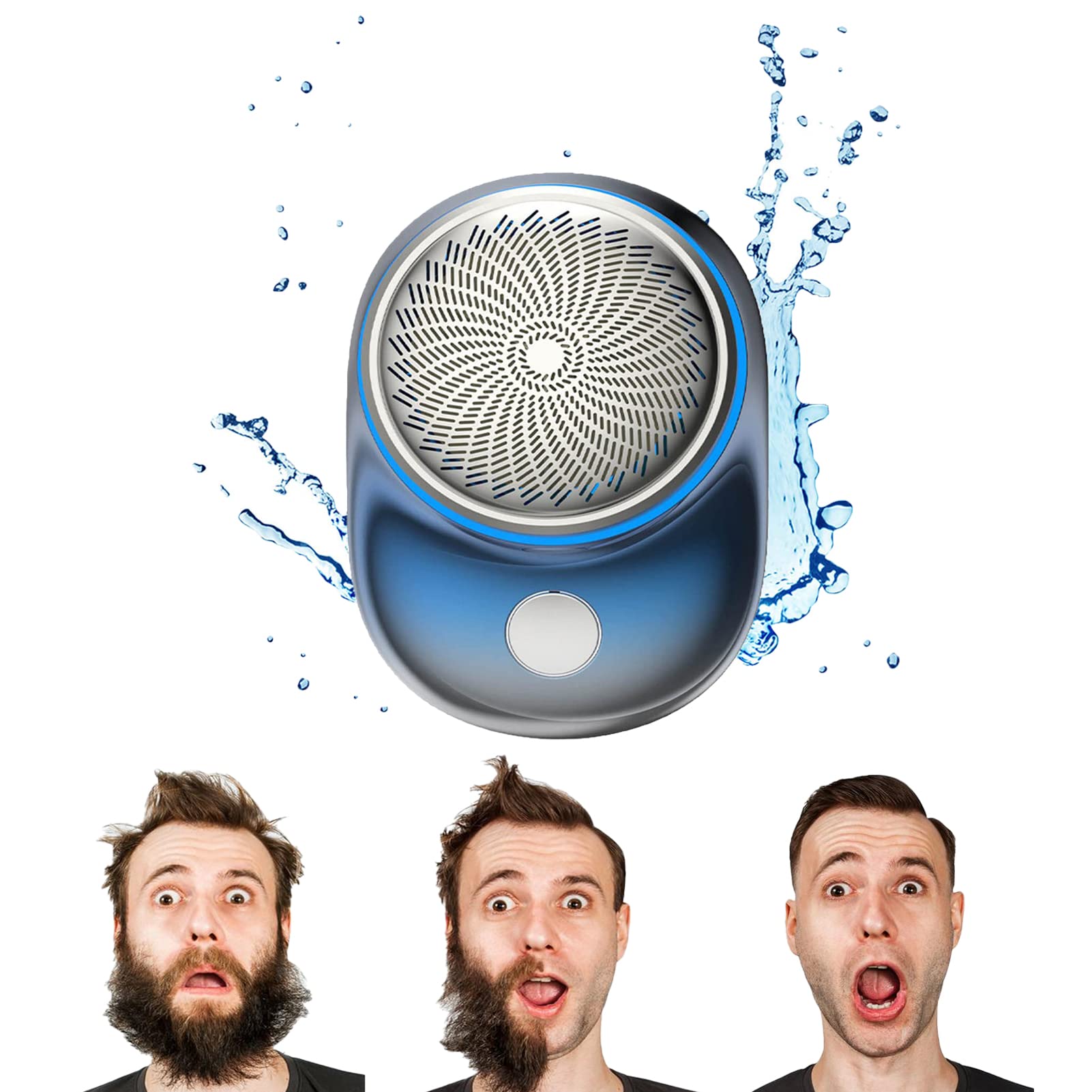 Powerful Storm Shaver - Powerful Storm Shaver for Men - Mini-Shave Portable Electric Shaver - Portable Electric Shaver - Super Clean, Easy to Clean (Blue)