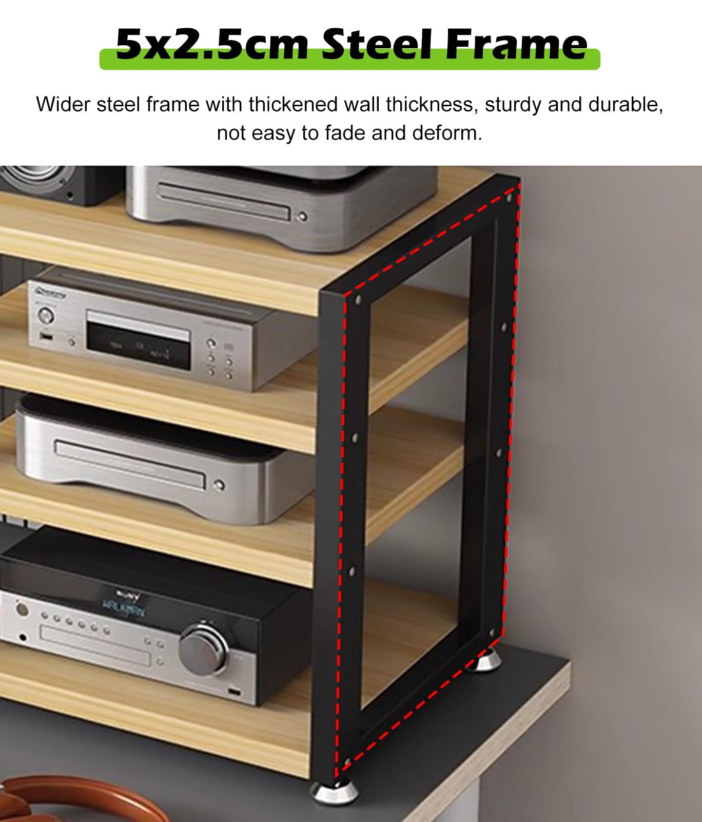 porta-DVD, Rack HiFi piccolo a 3 livelli for componenti audio