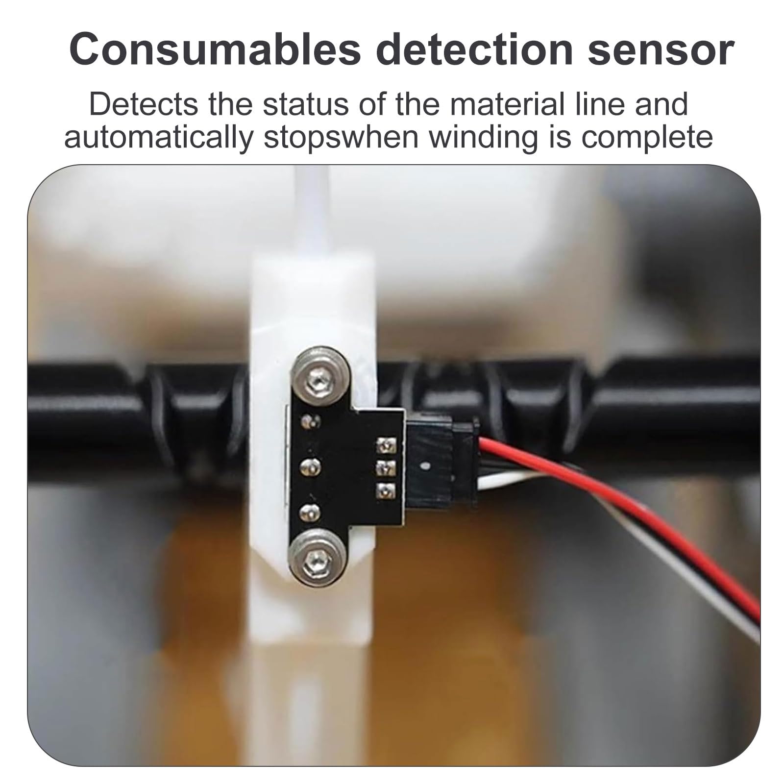Elektrischer Spulenaufwickler, 3D-Drucker-Filament-Respooler, Auto-Stop, wenn voll, einfacher Rollenwechsel, für PLA-ABS-Filament, Nähgarn