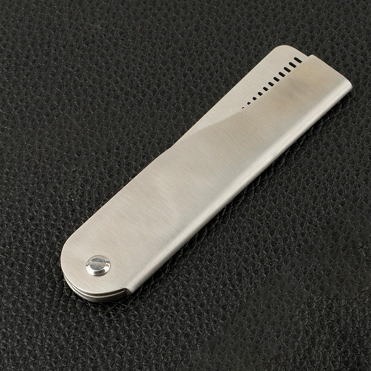 Foldable Men’s Beard and Mustache Comb Mini Pocket Compact Oil Hair Comb with Cover Stainless Steel for Travel Grooming and Daily Use