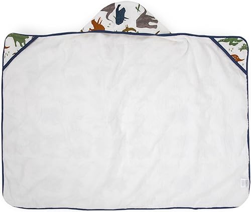 Miniatura 3 de Little Unicorn Toalla de baño con capucha de alta calidad, mezcla de algodón absorbente y rizo  Tamaño más grande, 1-6 años (Dino Friends)