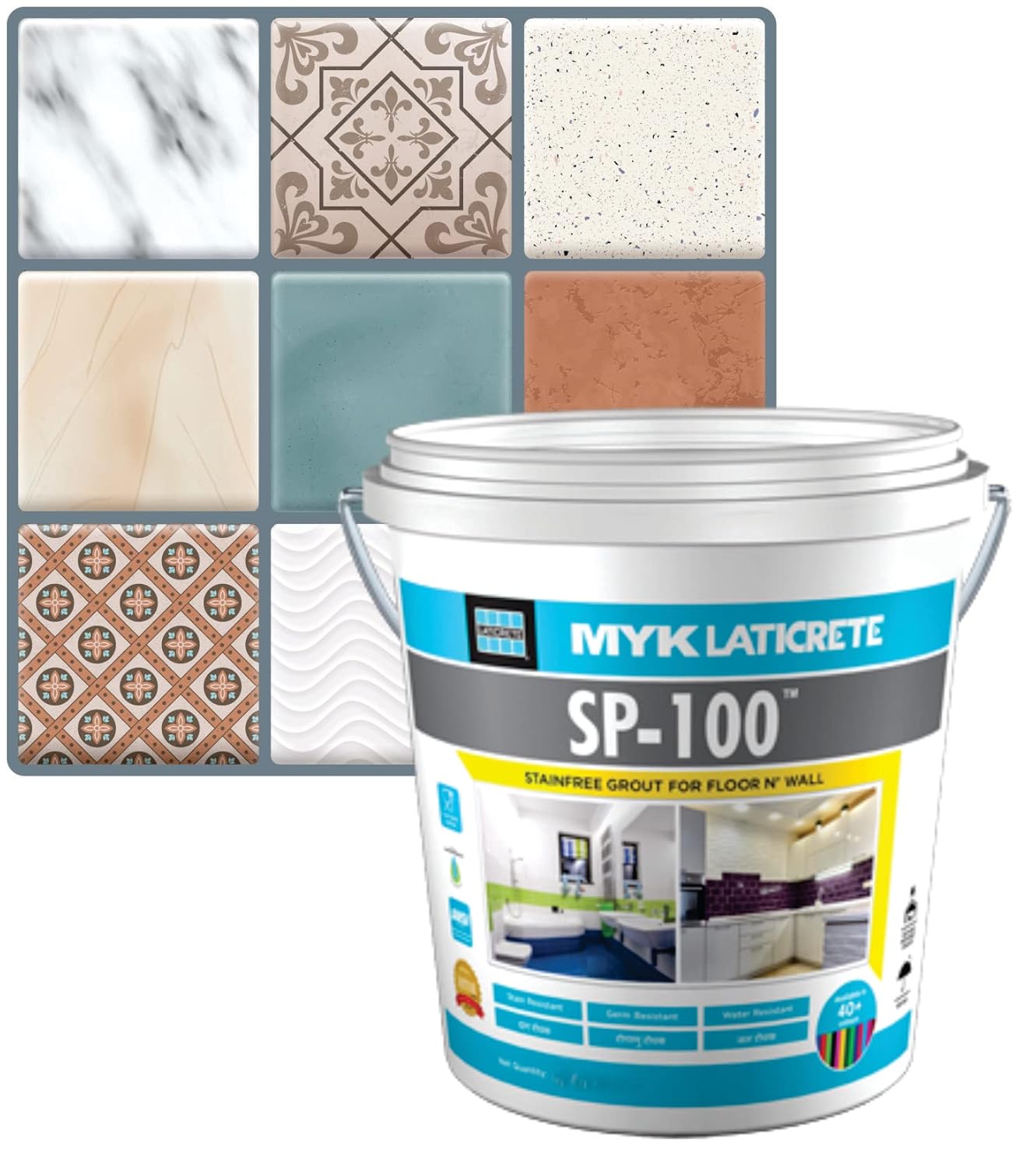 MYK LATICRETE SP100 Stainfree Epoxy Grout for Floor & Wall (91 Slate