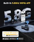 Caméra avant et arrière de Dash Cam – 4K+1080P Caméra double Dash pour voitures avec 64GB SD Carte, 5G/2.4GHz WiFi & Contrôle de l'application, vision nocturne, mode de stationnement, capteur G, enregistrement de boucle, WDR, 170° Angle large