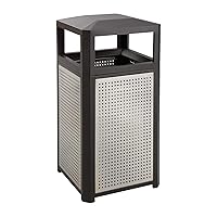 Vista 1 de Safco Evos Steel Trash Can, 38 Gallons, Indoor and Outdoor Use, Commercial Garbage Can with Plastic Liner