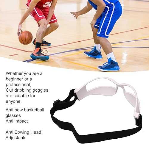 Miniatura 3 de YUYTE Gafas deportivas para driblar, gafas de baloncesto, cabeza antiarco, plástico elástico, ligero, ajustable, gafas de entrenamiento de