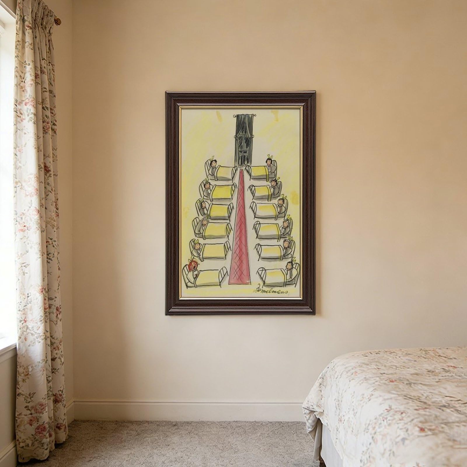 WCYB Bedtime by Ludwig Bemelmans – klasyczna sztuka książki dla dzieci, vintage opowieść na dobranoc druki wydruki plakaty płótno dekoracyjne obrazy ścienne do biura Hangab