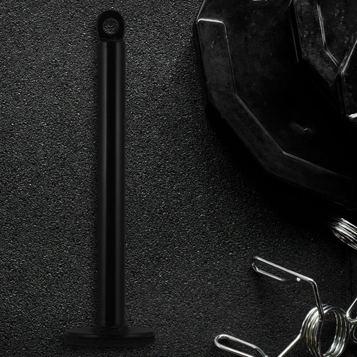 Ciieeo Barbell Gewichtsscheibenhalter aus Metall 24cm Ø X 40cm lang Fitness Ladestift für Krafttraining Zuhause Kompatibel mit Seilzug und Hantelzubehör Robustes Eisenmaterial