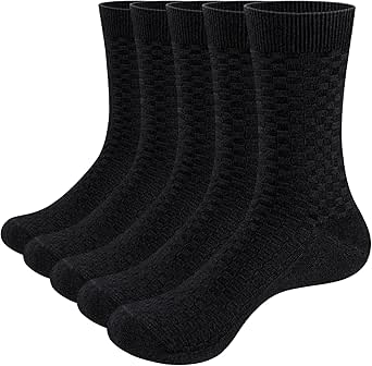 5 Pairs Argyle Breathable Men's Dress Socks Plus large Size High Quality Combed Cotton main image 1