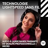 Logitech G Astro A50 LIGHTSPEED, casque gaming sans fil + station d’accueil (Gen 5), PRO-G GRAPHENE, basculement entre 3 systèmes, USB-C vers Xbox, PS5, PC, Nintendo Switch, Switch 2, Bluetooth - Noir - 4
