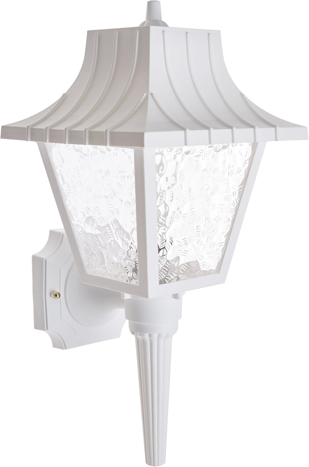 Nuvo SF77/853 Mansard Wall Lantern with Textured Acrylic Panels, White