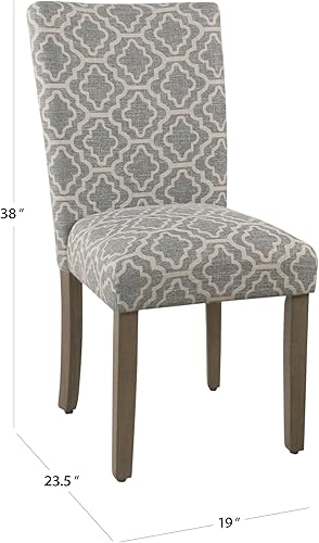 Miniatura 3 de HomePop Parsons - Silla de comedor clásica, paquete individual, textil, color marrón