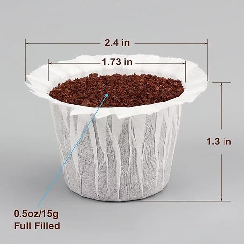 Miniatura 2 de Paquete de 2 tazas K reutilizables con 200 filtros de papel desechables para café y café, compatibles con cafeteras Keurig Single Serve 1.0 y 2.0