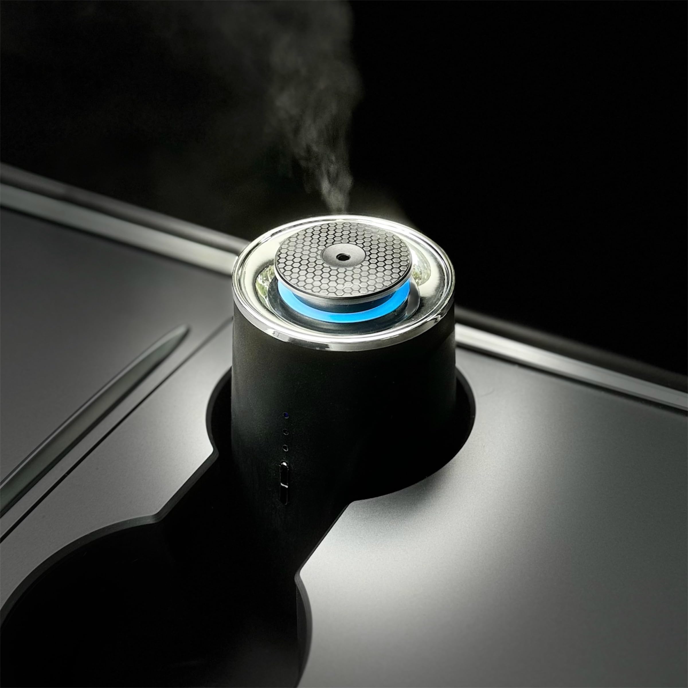 Difusor de aceite inteligente Vohu 2 en 1 para coche y hogar, aromaterapia natural sin agua, sensor de vibración automático, silencioso, USB C, batería recargable de 2000 mAh.