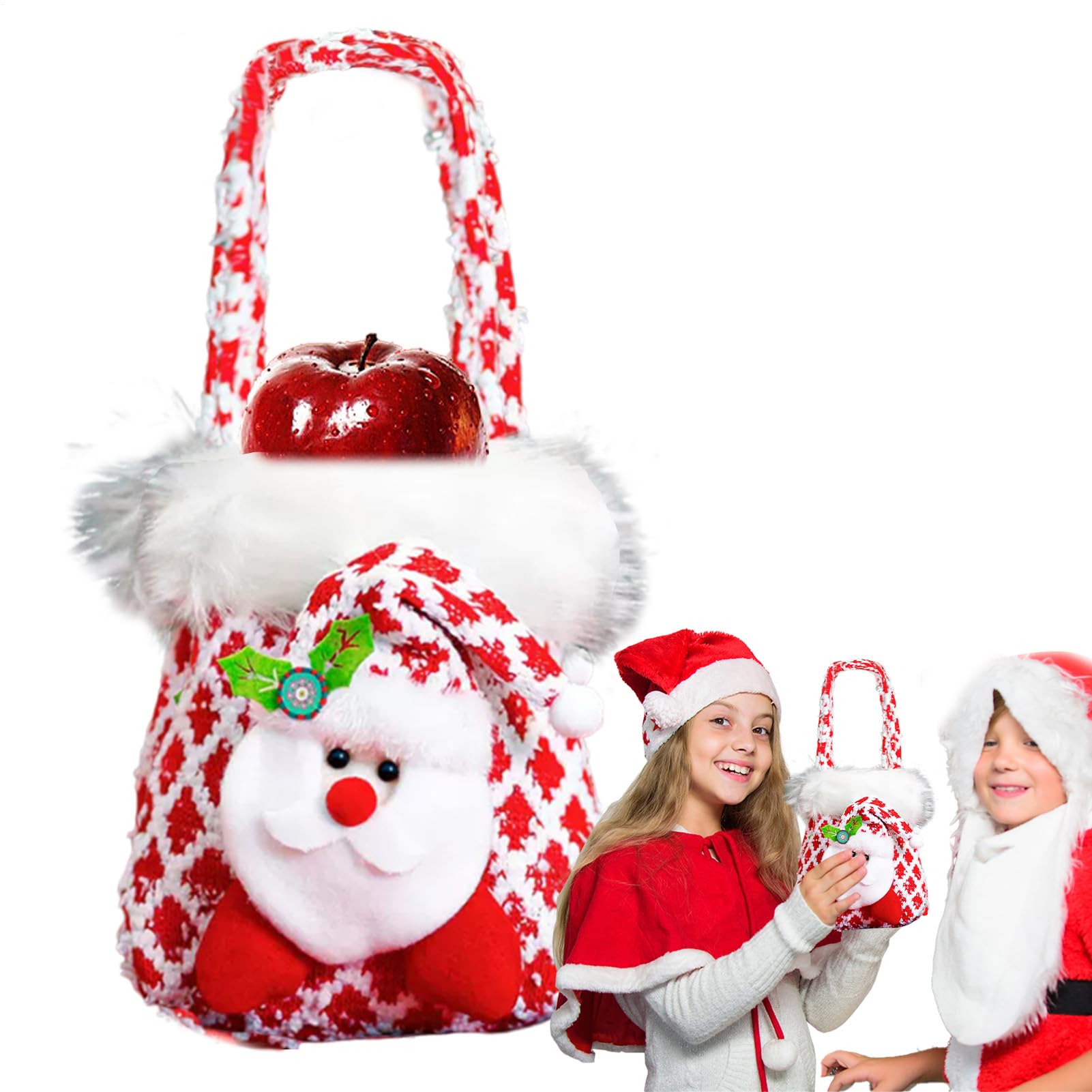 Hitburu Christmas Favor Bags - Reusable Snowman Decorations with Handle | Christmas Party Decor | for Kids Adults Family Friends Halloween Eve Eve Holiday Parties Home Wedding