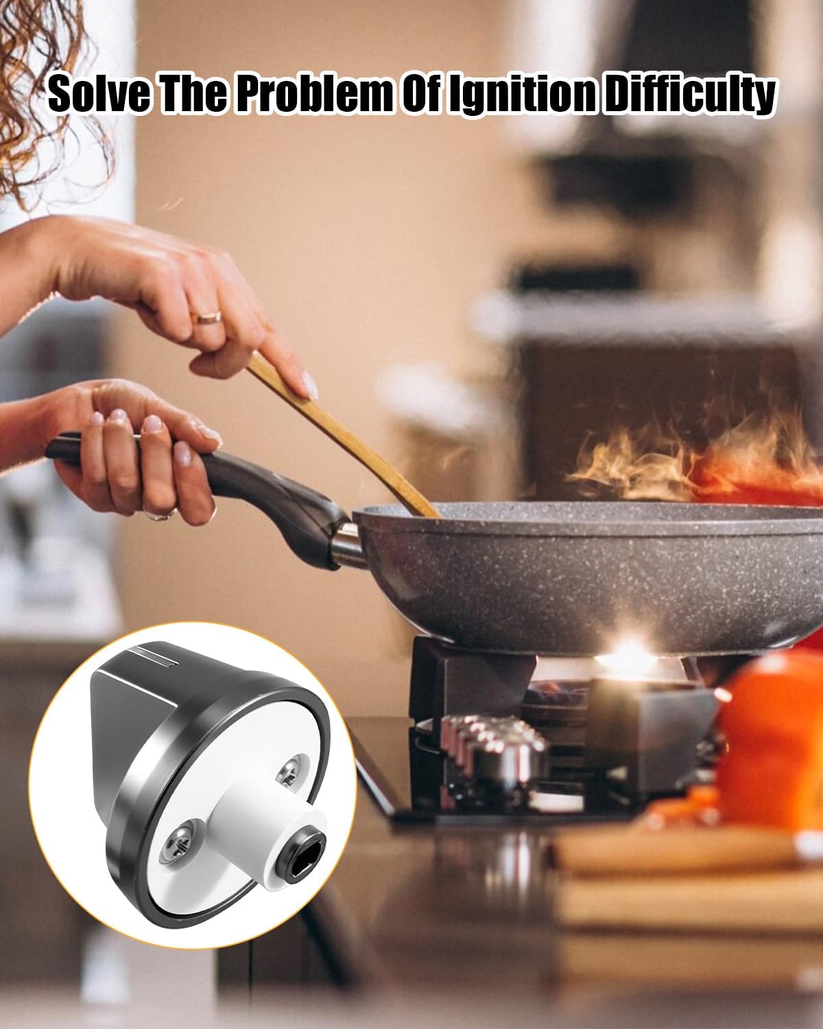 DG94-01480A Electric Stove Knobs Fit for Samsung Range Parts NZ30K6330RGAA NZ36K6430RSAA NZ30K6330RSAA NZ36K6430RGAA, Cooktop Burner Knob, 5Pcs