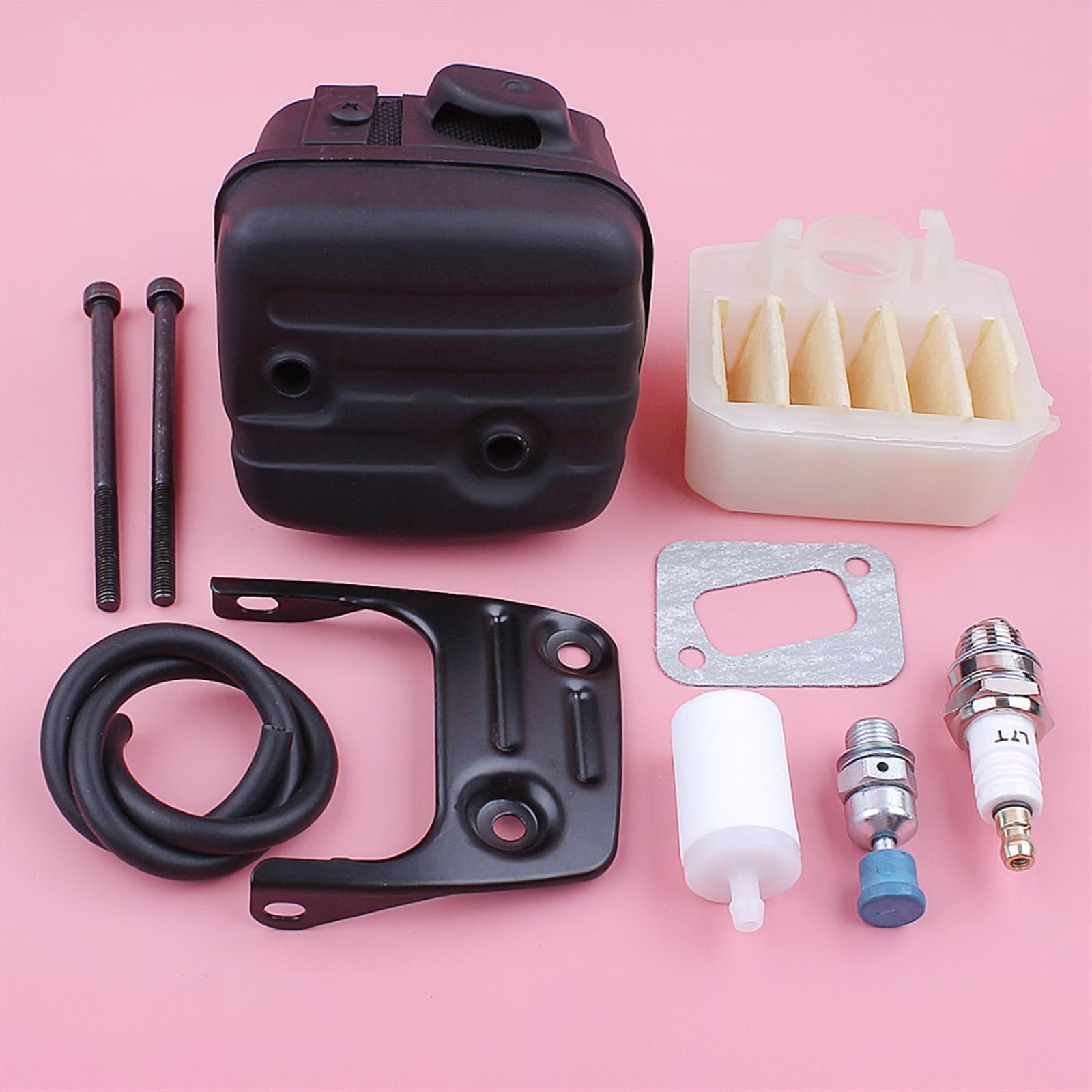 Junta de soporte perno del silenciador escape, for Husqvarna, 340 345 350 353 346XP línea filtro combustible aire bujía pieza repuesto motosierra Kit de silenciador para motosierra