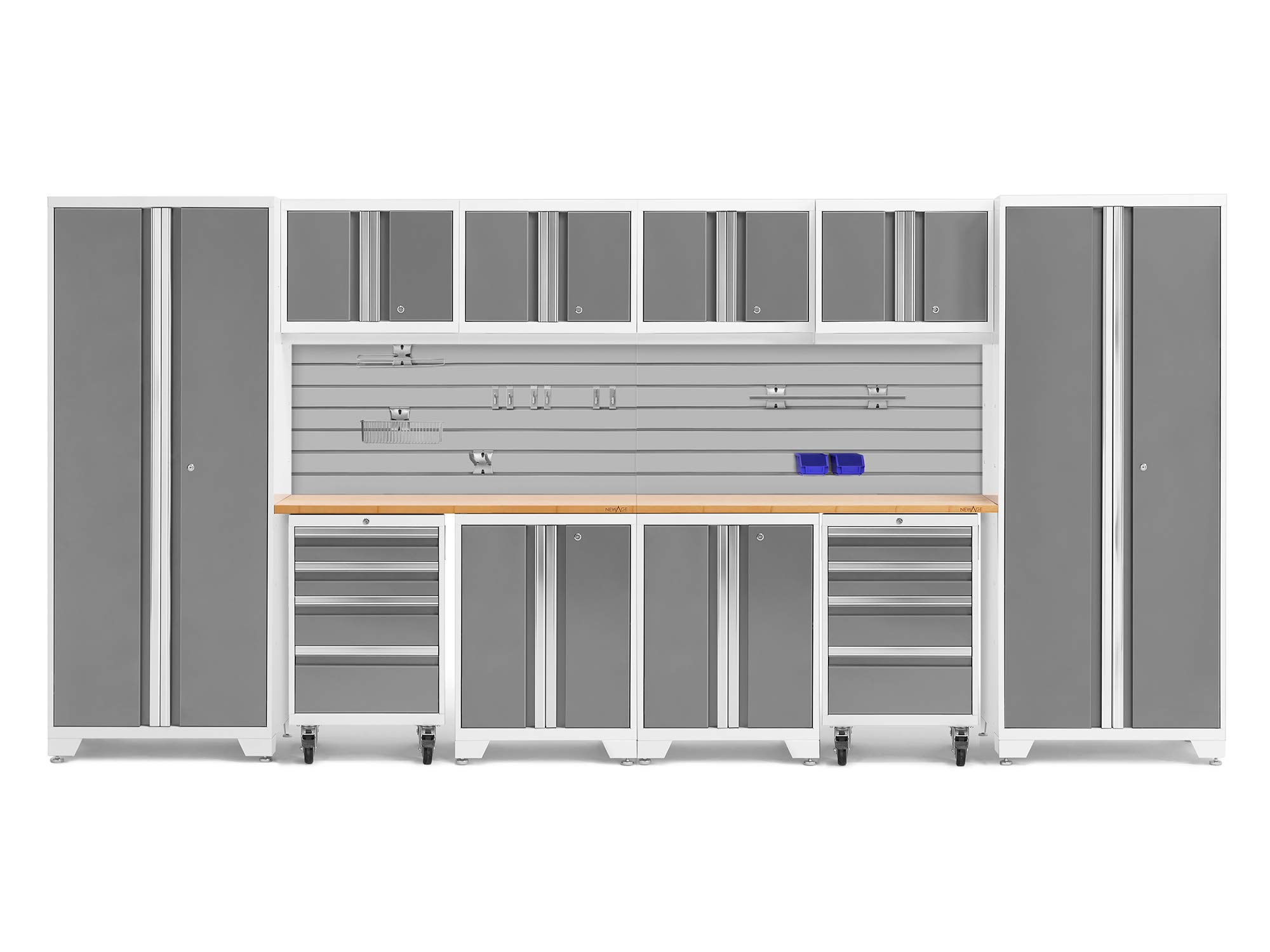 NewAge Products Inc. Bold Series White 12 Piece Set, Garage Cabinets, 56940