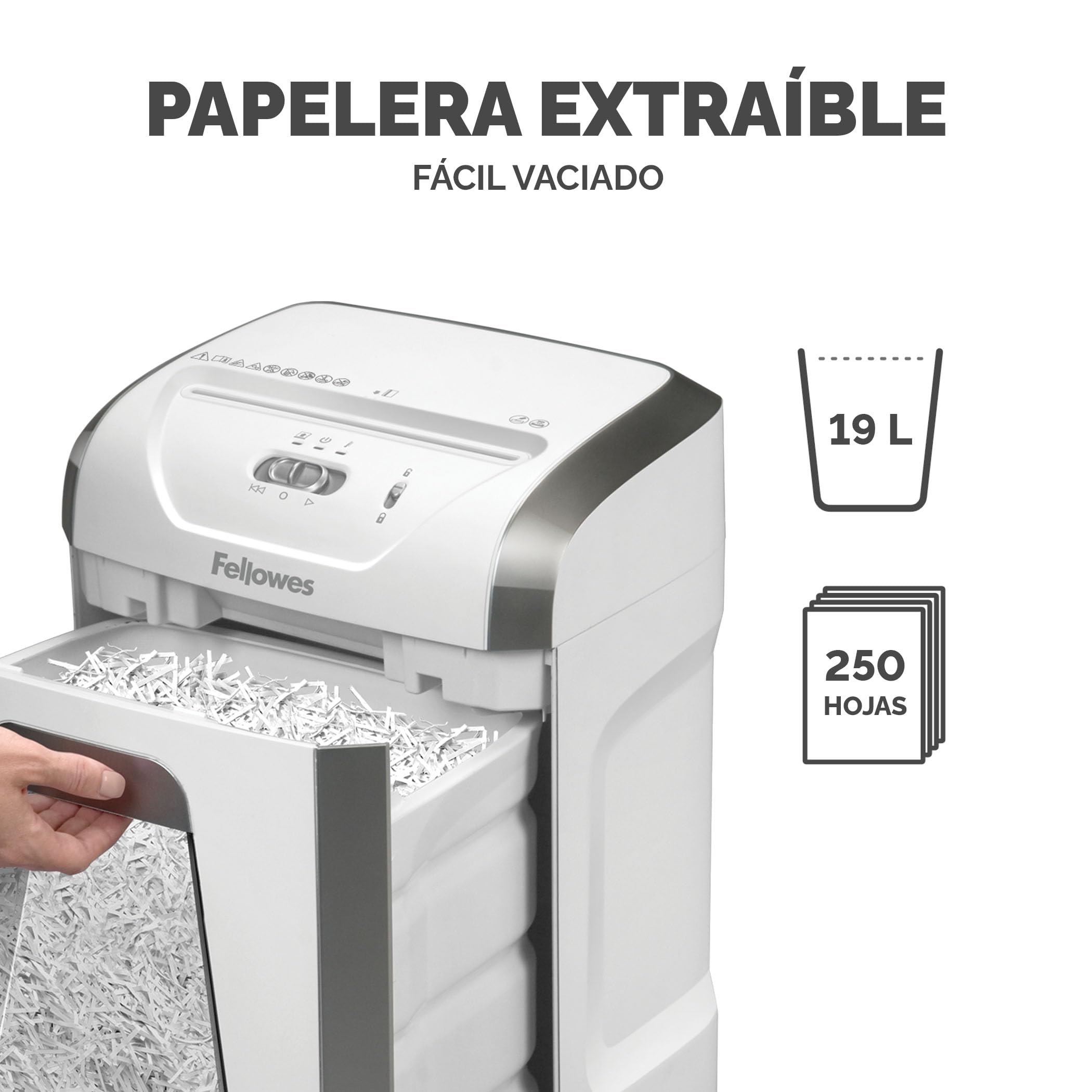 Fellowes FS-12C - Trituradora de Papel, Corte en partículas, destruye hasta 12 Hojas, destructora de Papel Uso Personal, Exclusiva de Amazon + Fellowes Aceite lubricante para destructoras, 355 ml