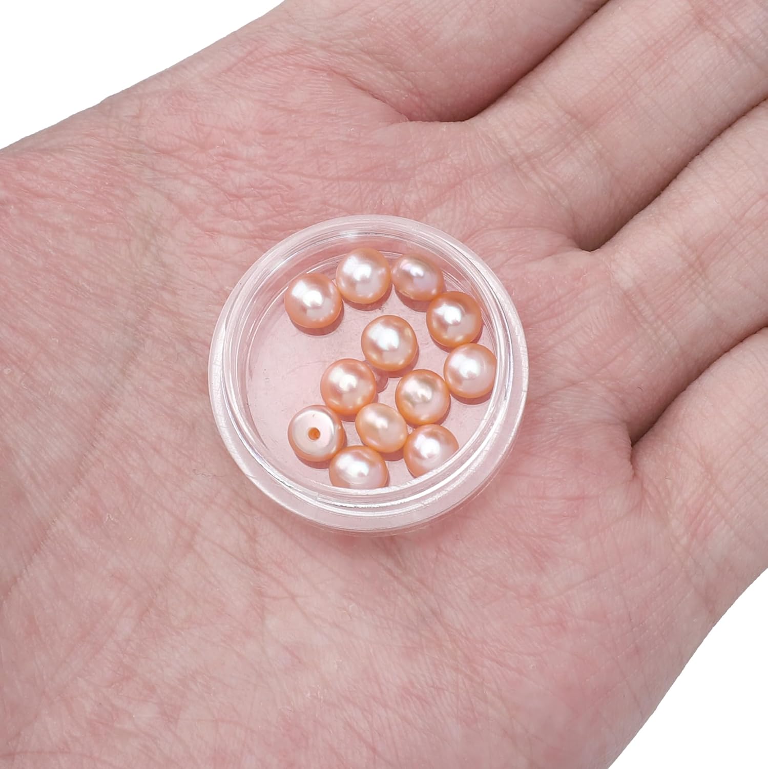 Natural Half Drilled Pearl Beads Pink 5-5.5mm 12pcs AAAA Freshwater Cultured Loose Gemstone Beads for DIY Stud Earring Jewelry Making - Image 3