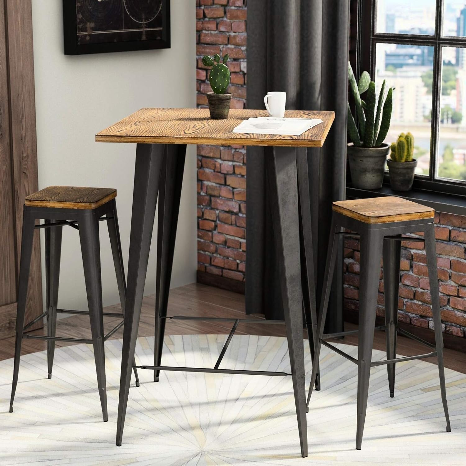 Claremont 3 Piece Pub Table Set, Number of Hardware Pieces