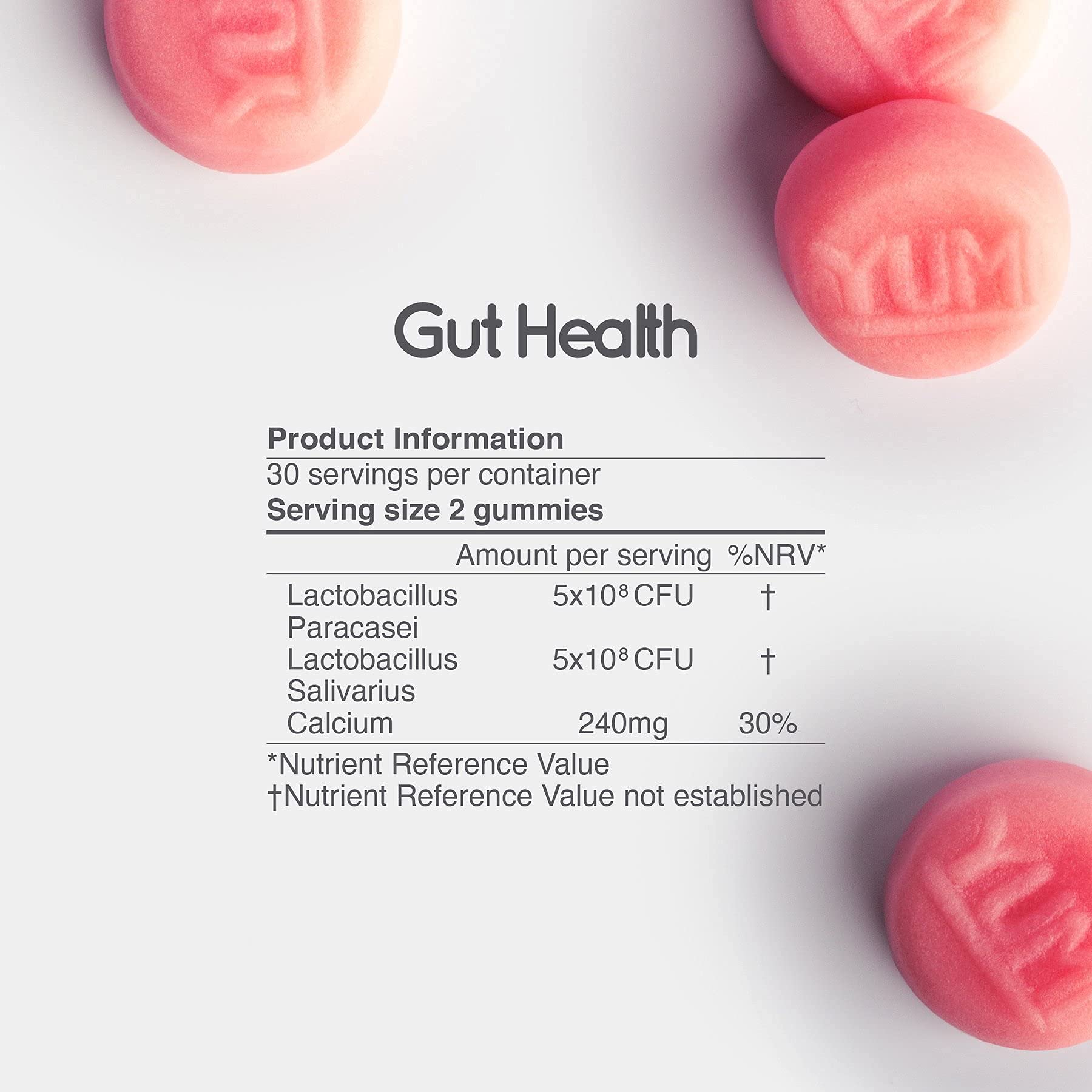 Probiotic Gut Health Gummies with Bacillus Coagulans Effective for