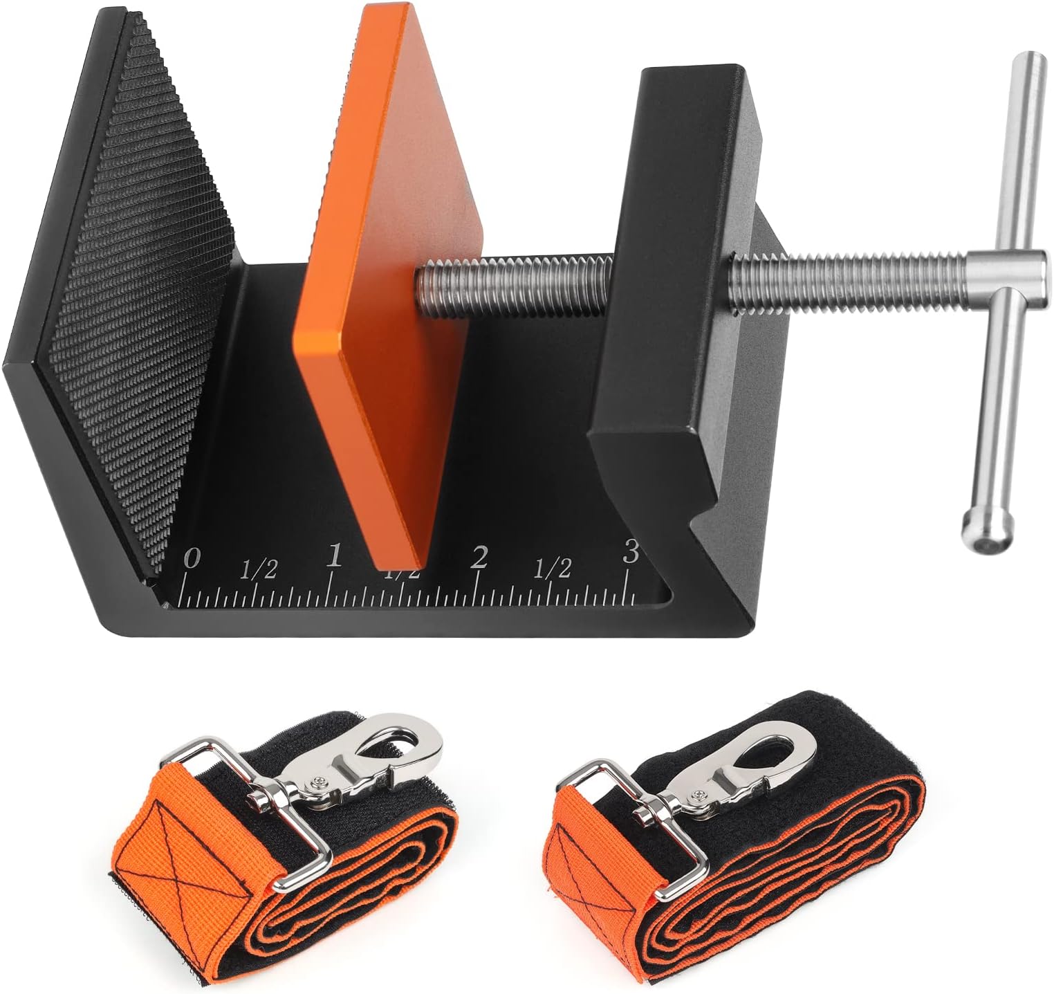 Widen Ladder Fall Protection - Universal Ladder Stability Anchor with 2ft & 3ft Safety Strap, Fits on Fascia Board or Rafter in Seconds